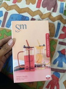 Shine Max Glass Mug with Lid &amp; Straw