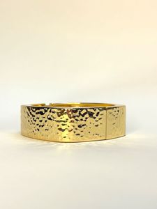 Gold Textured Bangle Bracelet