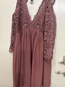 Lace Detail Mini Dress