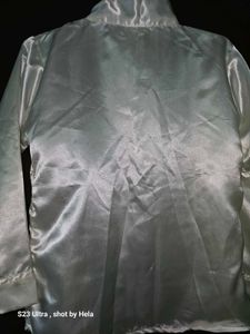 SATIN ELEGANT WHITE SHIRT
