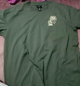H&M Olive Green Graphic Tee