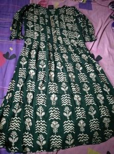 Green Floral Print Dress