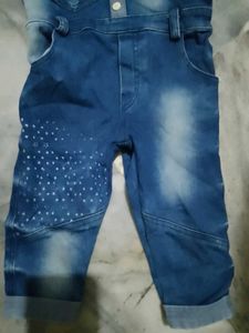 Cute Denim Jumper Set