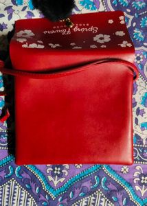 Spring Flowers Red Crossbody Bag - Brand New