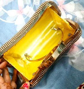 Golden Clutch Party Wear