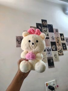 Cute Plush Bear with Bow