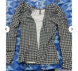 Houndstooth Print Jacket