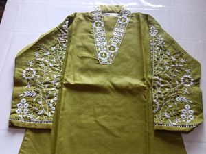 Chikankari Style Embroidered Kurta Set