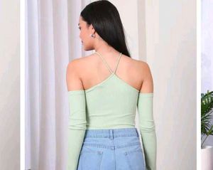 Chic Mint Green Halter Bodysuit