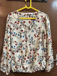 Floral Print Long Sleeve Blouse
