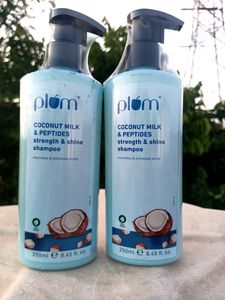 2 Pack ❤️ Plum Coconut Milk &amp; Peptide Hair Shampoo