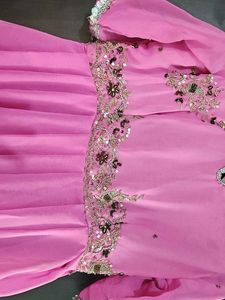 Pink Embellished Anarkali Gown