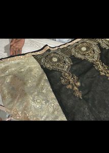 Black Embroidered Saree