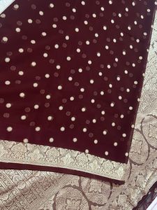 Designer Coffee Brown Beautiful Saree