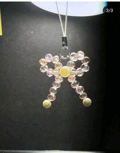 Beaded Bow Phone Charm