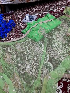 Green Colour Suit Salwar With Heavy Dupatta