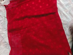 Viral Trendy Red Saree (Women&#39;s)