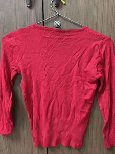 Red Knit Top