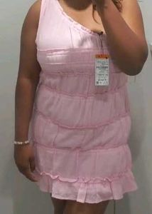Pink One Shoulder Dress