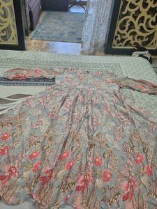 Floral Print Anarkali Kurta