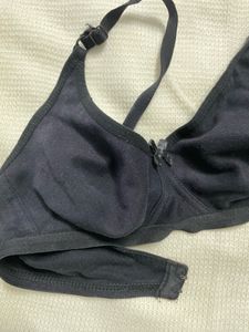 Black Cotton Bra