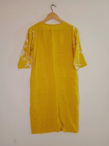 Yellow Embroidery Kurta (Women)
