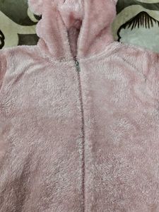 Baby Pink Winter Jacket For Women