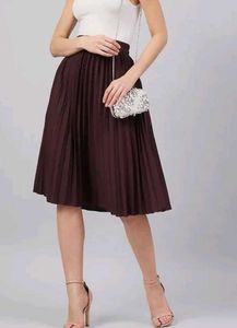 Pleated Midi Skirt