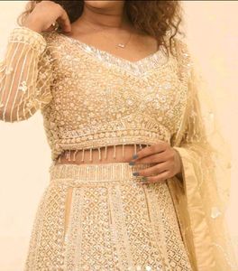 Elegant Gold Lehenga Choli Set