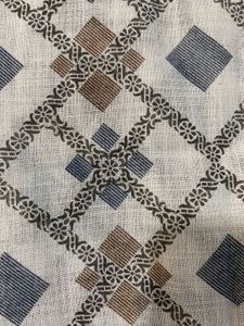 Block Printed Linen Saree