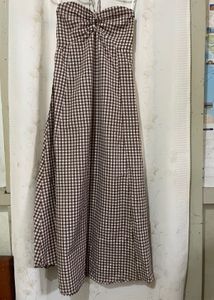 Chic Gingham Halter Neck Midi Dress
