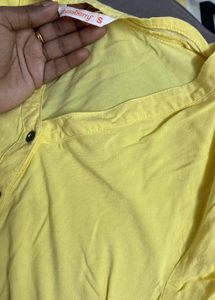 Yellow Button-Down Top