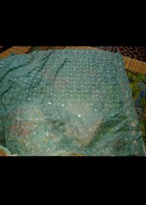 New stones work saree with designer blouse piecd