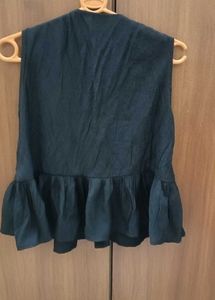 Elegant Black Peplum Top