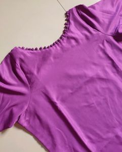 Satin Kurti pent set💜