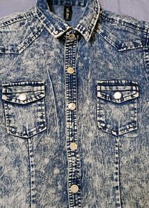 Denim Tshirt Korean Style