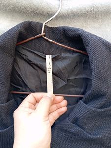 Black Shimmer Balloon Winter Coat