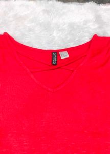 ✅H&amp;M XS size Red Long Sleeve Top✅