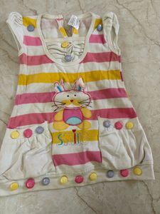 Cute Striped Bunny Dress