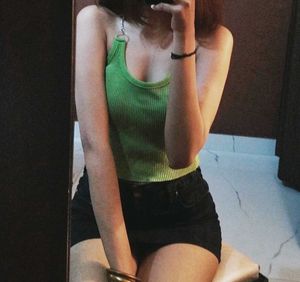 Sage Green Chain Detailed Tank Top