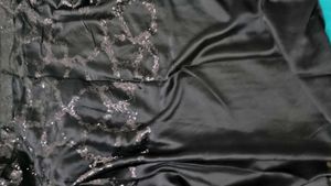 Elegant Black Sequin Saree