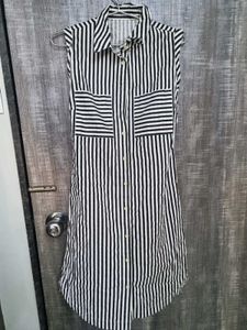 Black & White Striped Mini Dress