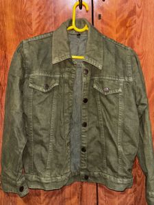 Vintage Green Denim Jacket