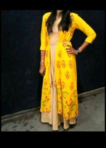 Fabric Colour Printed Beautiful Gaun