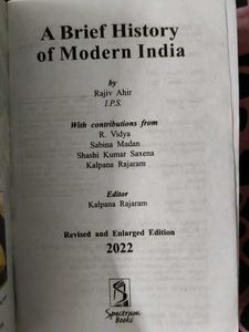 Modern India History Book