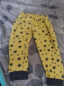 Boys Black Printed Pants