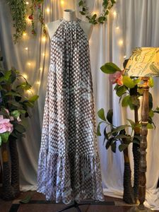 Elegant Polka Dot Maxi Dress