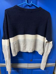 Stylish Striped Cropped Sweater