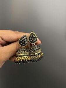 Black Jhumka Earrings