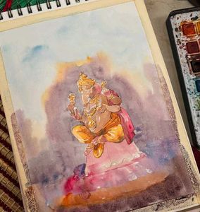 Lord Ganesh- Watercolor Painting